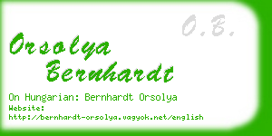 orsolya bernhardt business card